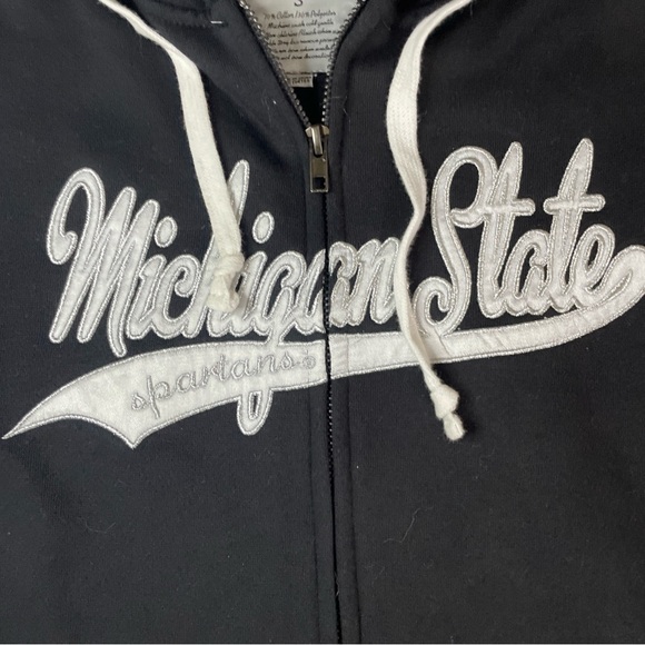 Michigan State Spartans Stadium Athletics Black Hoodie full zip small - Picture 2 of 6